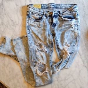 MACHINE skinny jeans distressed 28